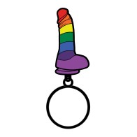 Playful Pride Dildo Keychain for Fun and Style