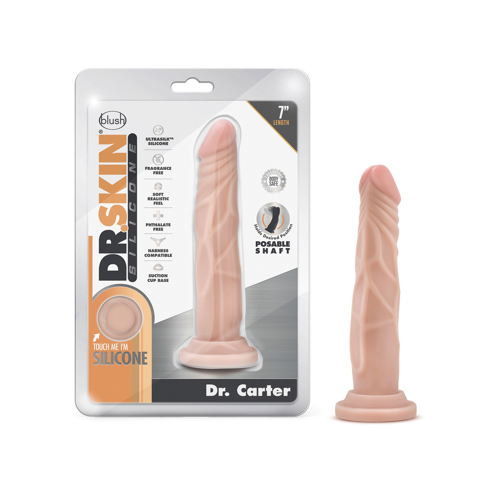 Blush Dr Skin Dr Carter Silicone Dildo Vanilla