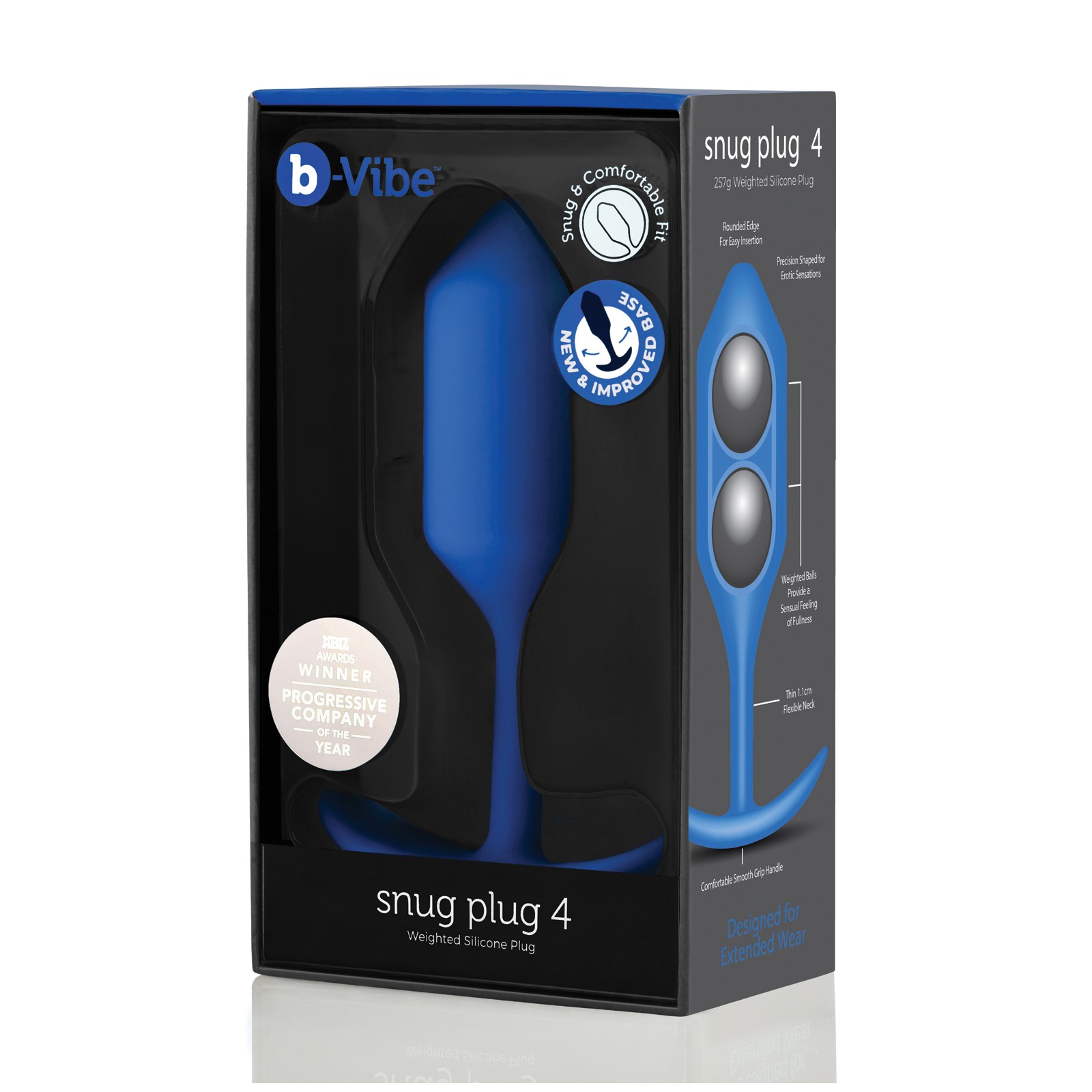 b-Vibe Snug Plug 4 con Peso para un Juego Cómodo