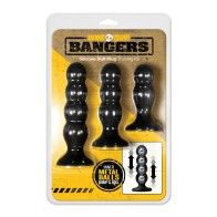 Kit de Entrenamiento Plug Anal Silicona Boneyard Bangers Negro