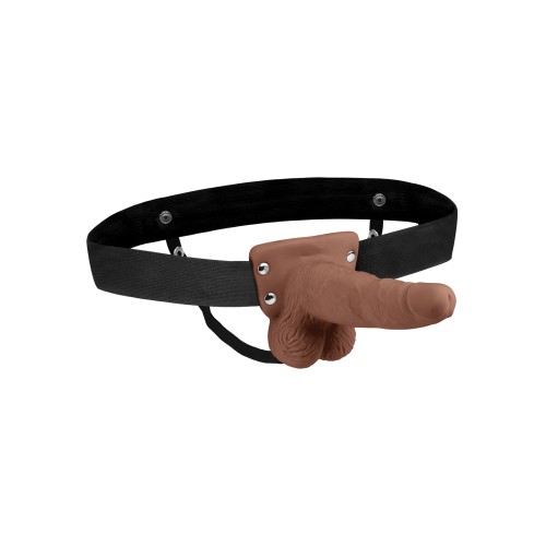 Lux Fetish 6" Rechargeable Strap On - Brown