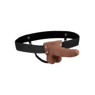 Lux Fetish 6" Rechargeable Strap On - Brown