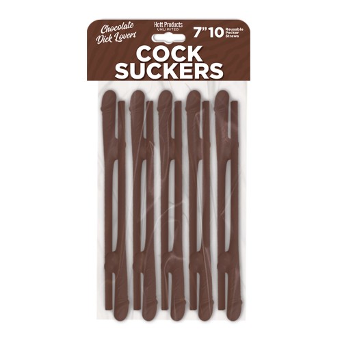 Cock Suckers Pecker Straws - Chocolate Lovers Pack of 10