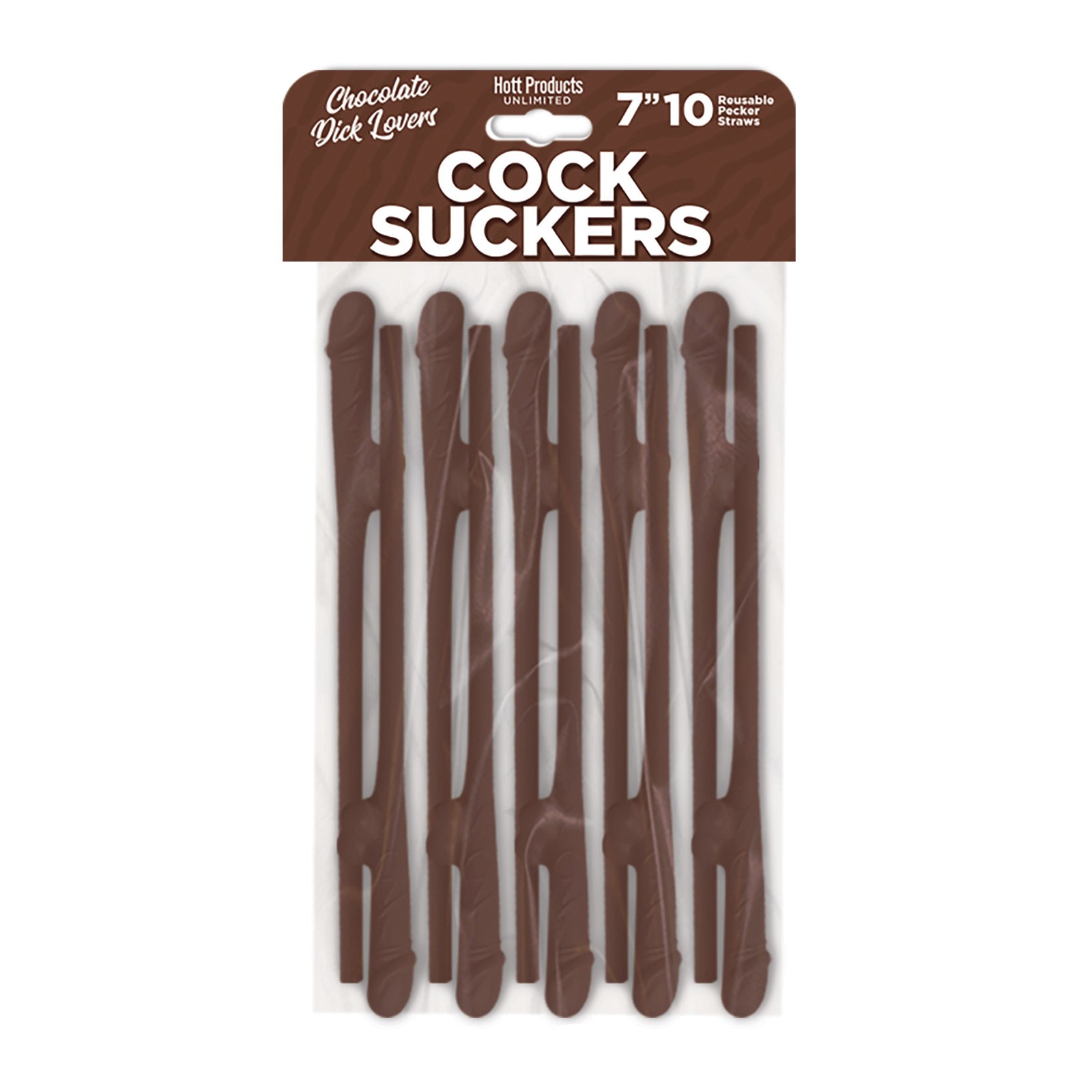 Pajillas Pecker Cock Suckers - Pack de 10 Amantes del Chocolate