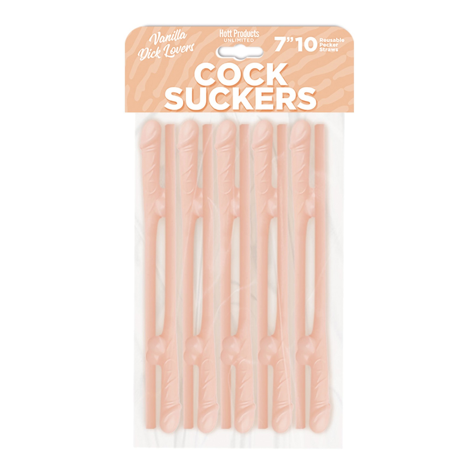 Popotes de Pecker Cock Suckers - Pack de Vainilla de 10