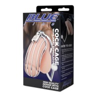 Blue Line Cock Cage with Anal Stimulator - Ultimate BDSM Toy