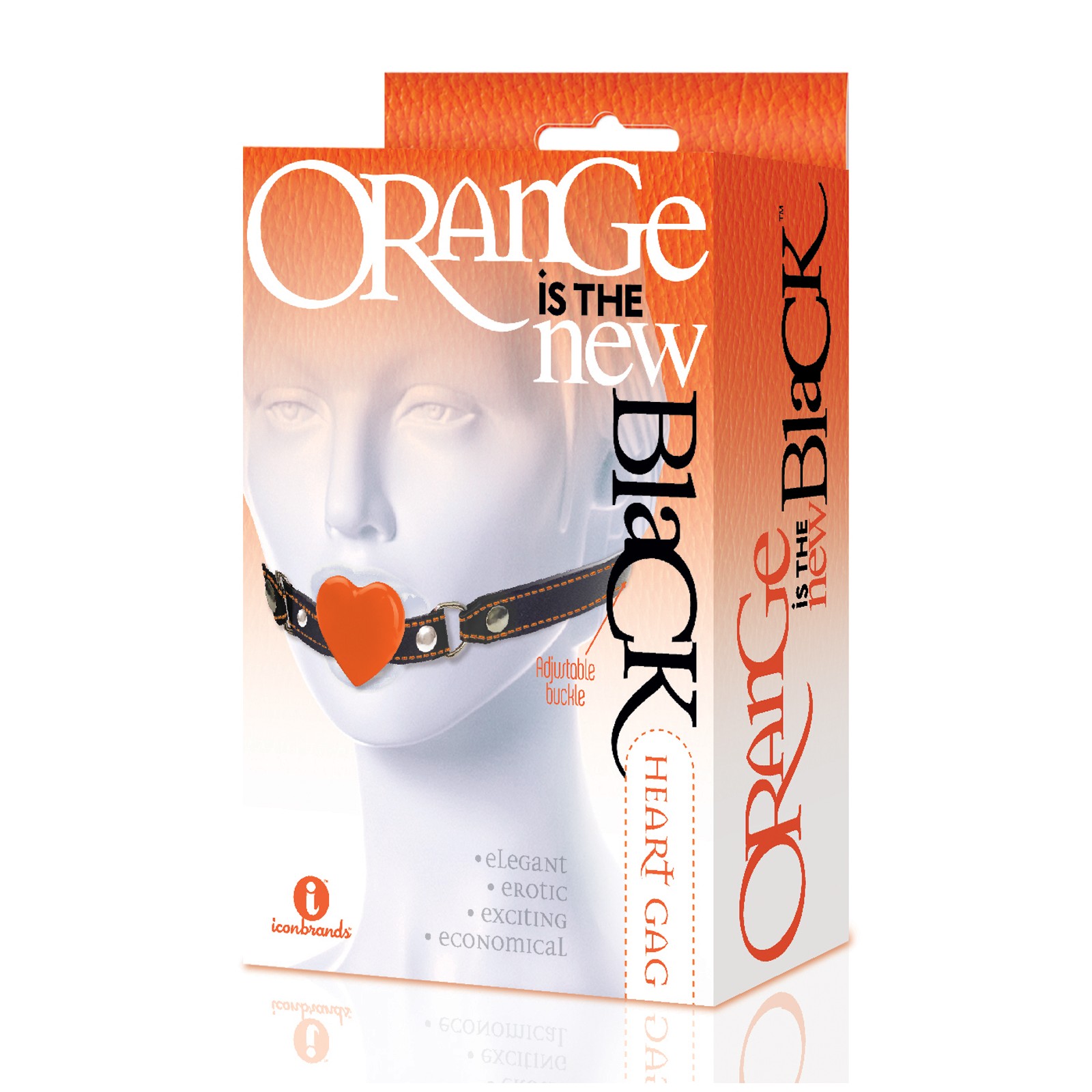 The 9's Orange is the New Black Silicone Heart Gag