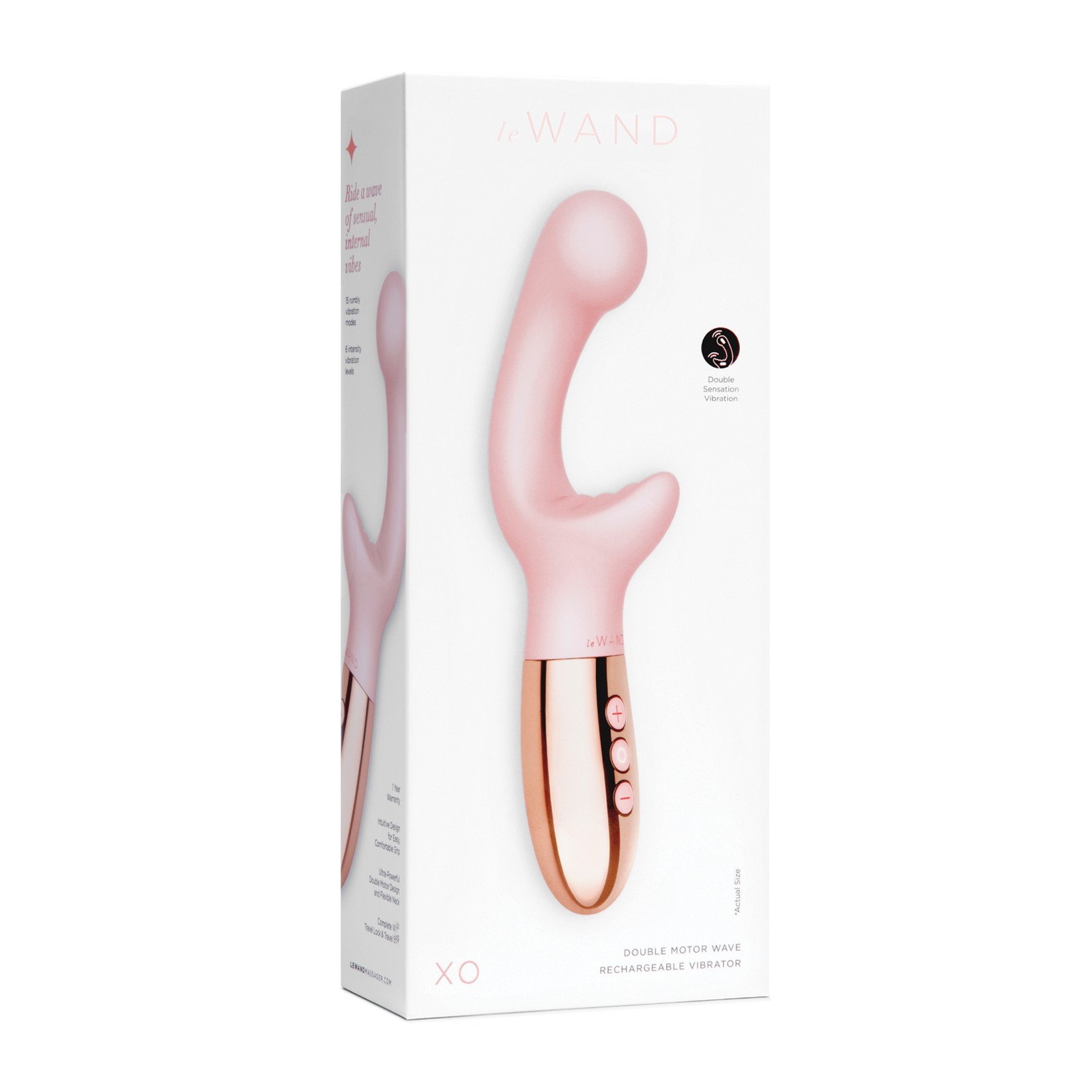 Le Wand XO Double Motor Wave Vibrator Rose Gold