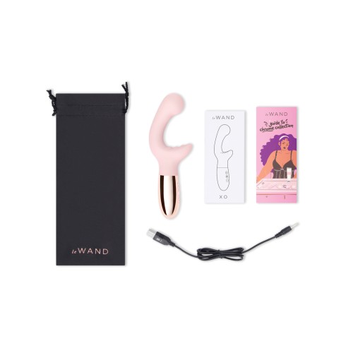 Vibrador Recargable Le Wand XO de Doble Motor Oro Rosa