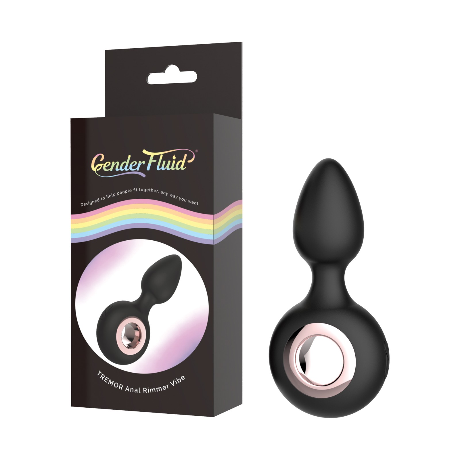 Innovative Gender Fluid Tremor Ring Plug in Black