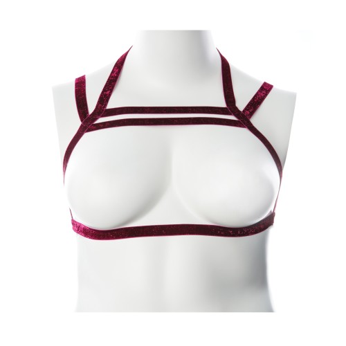 Gender Fluid Sugar Coated Harness - S-L Raspberry Glitter