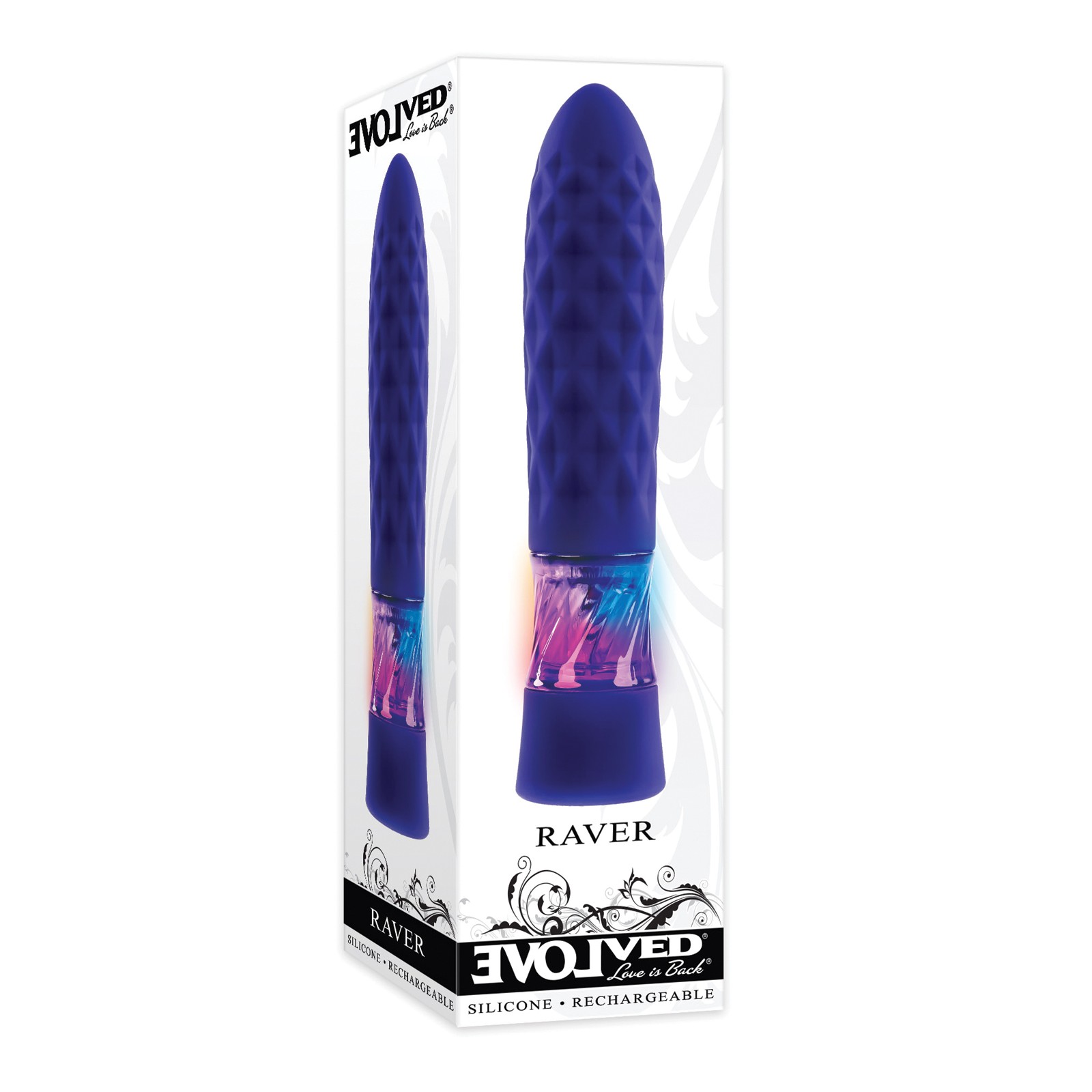 Evolved Raver Light Up Bullet Vibrator - Purple