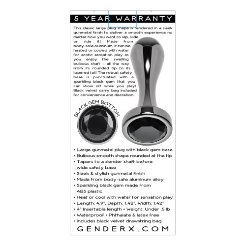 Gender X Black Pearl Plug for Sensational Pleasure