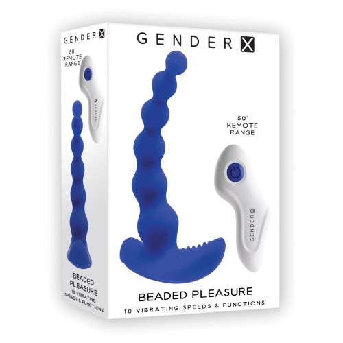 Gender X Placeres Vibrantes con Cuentas - Azul