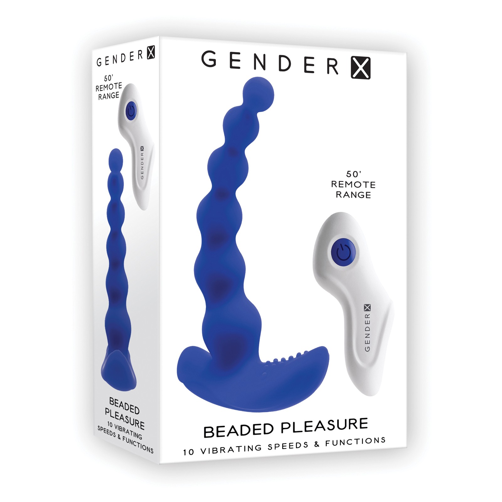 Gender X Placeres Vibrantes con Cuentas - Azul