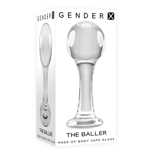 Plug de Cristal Clear Gender X The Baller para Juegos Sensuales