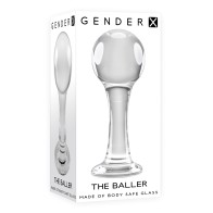 Gender X The Baller Clear Glass Plug for Sensual Play