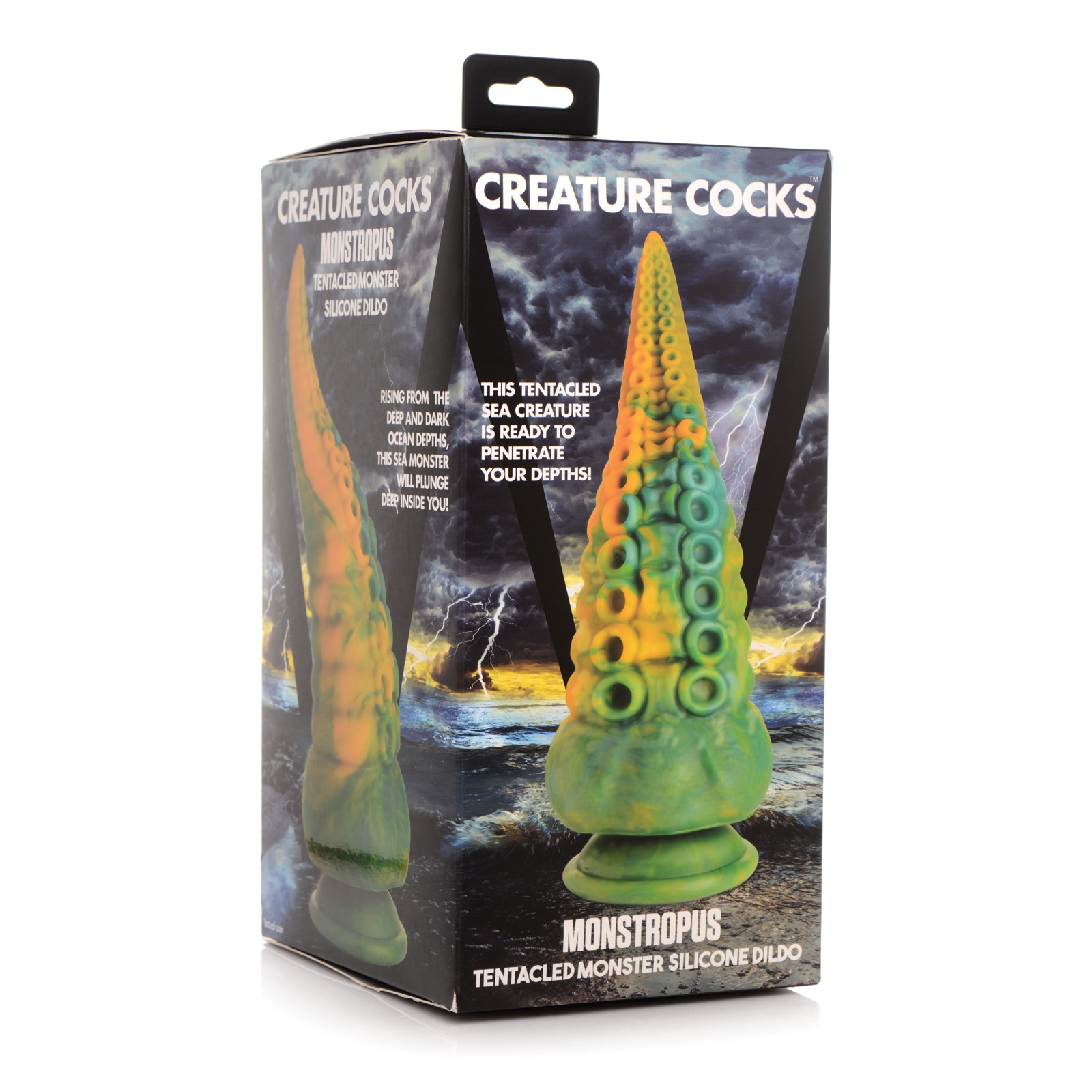 Creature Cocks Dildo de Silicona Monstropus Tentacular Verde Amarillo