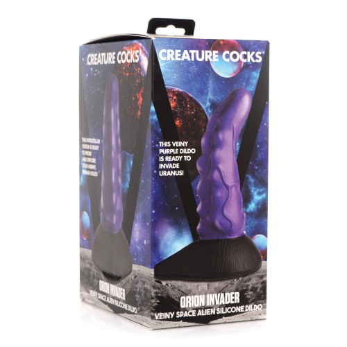 Creature Cocks Orion Invader Silicone Dildo Purple Black