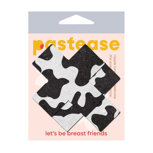 Pastease Premium Plus Cow Print Pasties Black White