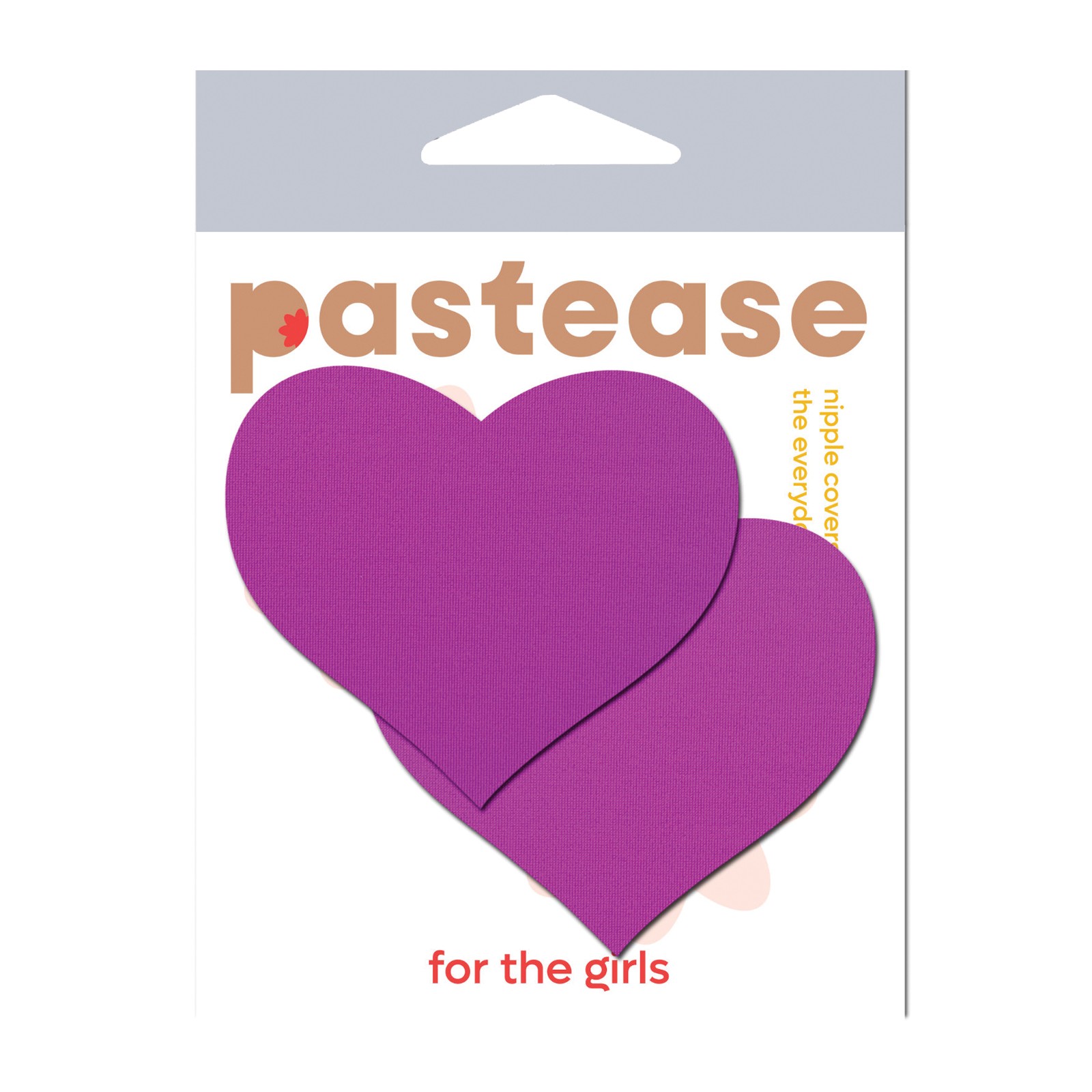 Pastease Basic Heart Black Light Reactive Neon Purple O/S