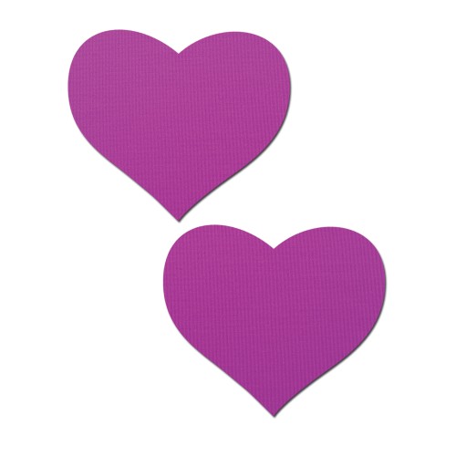 Pastease Basic Heart Black Light Reactive Neon Purple O/S