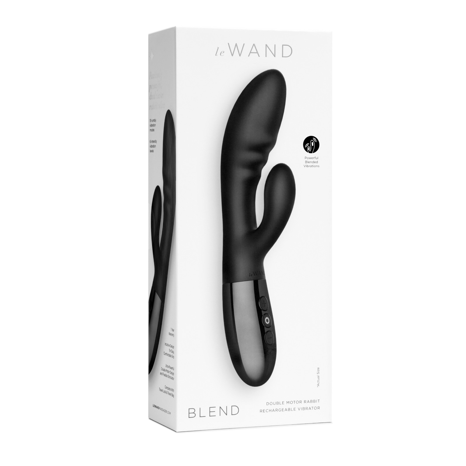 Vibrador Recargable Le Wand BLEND de Doble Motor - Negro