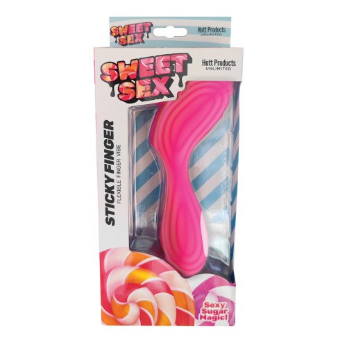 Vibrador Flexible Sticky Finger - Magenta