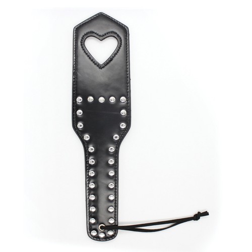 Plesur Cut-Out Heart Studded Paddle Black