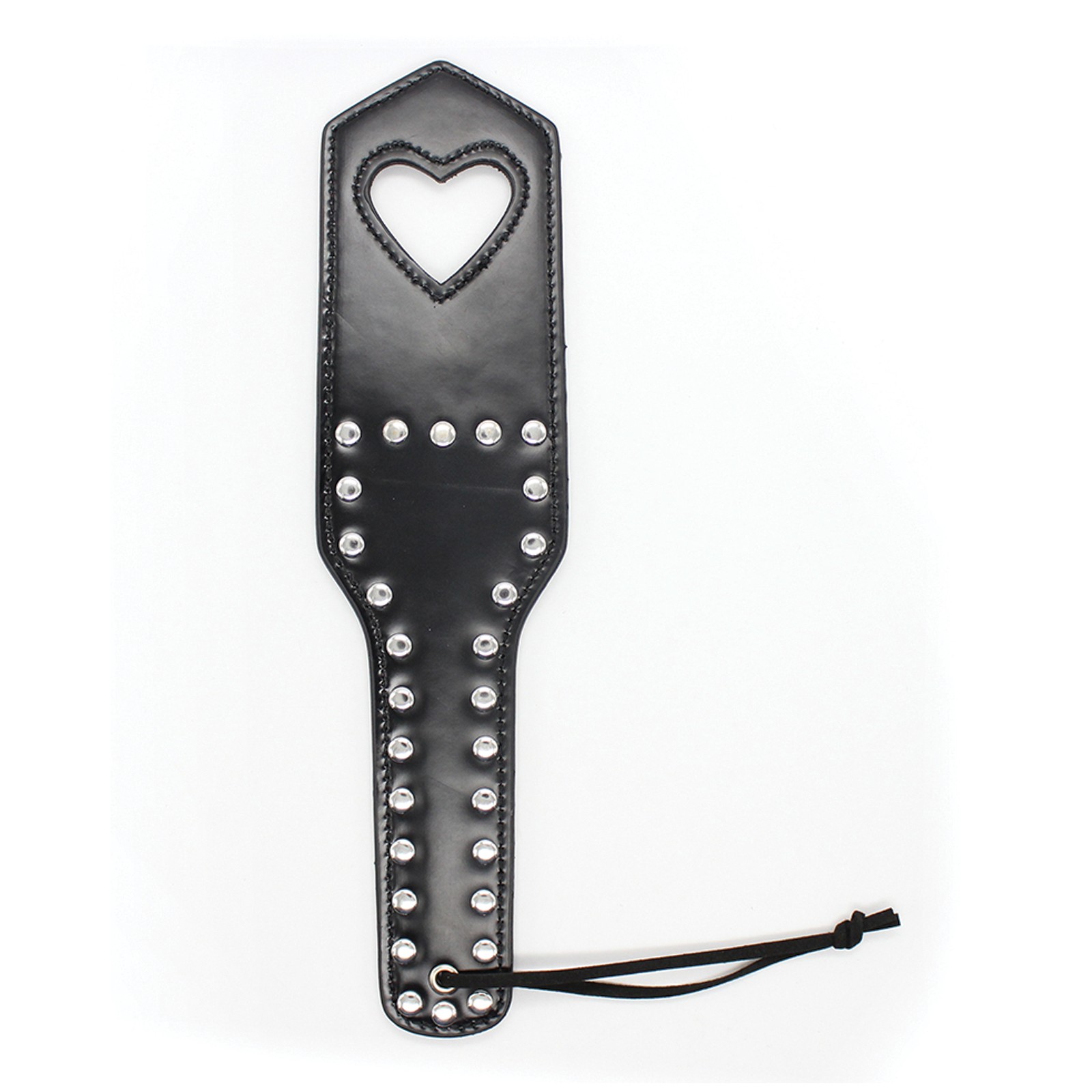 Plesur Cut-Out Heart Studded Paddle Black