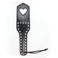 Plesur Cut-Out Heart Studded Paddle Black