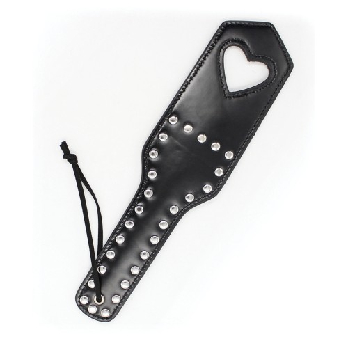 Plesur Cut-Out Heart Studded Paddle Black