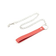 PVC Vegan Leather Leash in Red