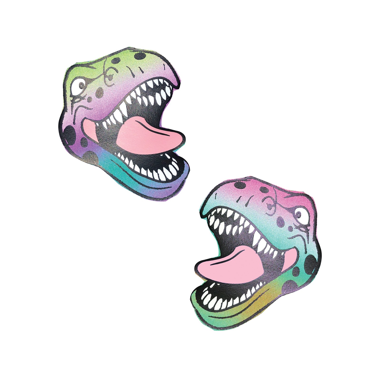 Neva Nude Reflective Dinosaur Pasties - Party Ready