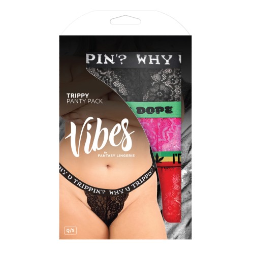 Pack de 3 Tangas Vibes Trippy - Colores Variados