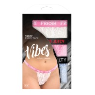 Vibes Assorted Tasty Thongs Pack for Fun