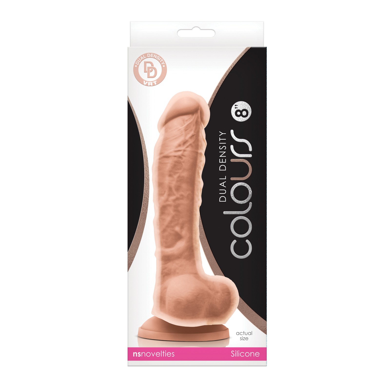 Colours Dual Density 8 Inch Dildo White - Realistic Pleasure