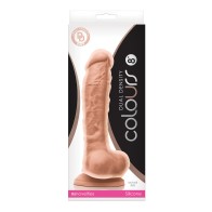 Dildo Colours de Densidad Dual de 8'' Blanco - Placer Realista