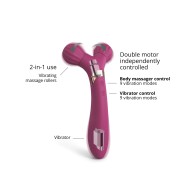 Love to Love Fireball Forked Vibrator - Body Massager