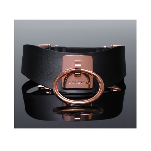 Pleasure Collection Adjustable Collar Black Rose Gold