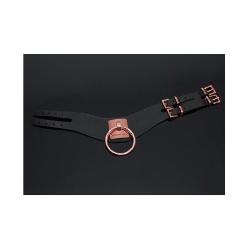 Pleasure Collection Adjustable Collar Black Rose Gold