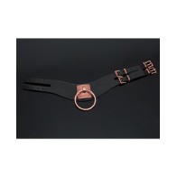 Pleasure Collection Adjustable Collar Black Rose Gold