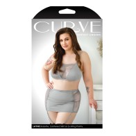 Brassiere de Encaje y Microfibra Curve Layne Grises 3X/4X