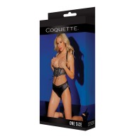 Conjunto de Arnés y Panty de Encaje Black Label para Miradas Seductoras