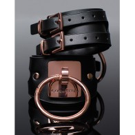 Pleasure Collection Adjustable Handcuffs Black Rose Gold