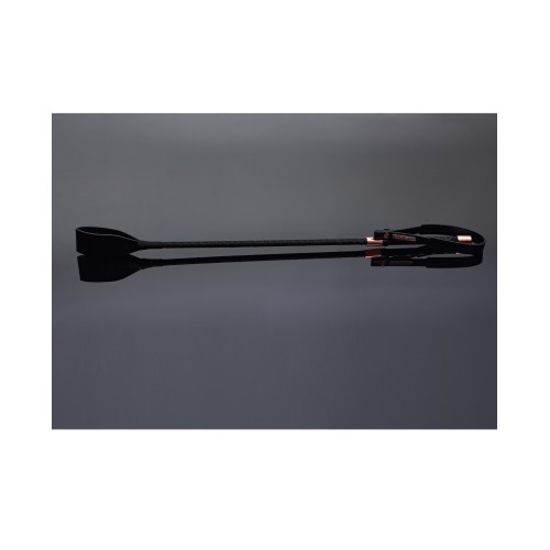 Matte Finish Crop for BDSM Pleasure - Black/Rose Gold