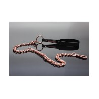 Correa de Placer Negro/Dorado Rosa para BDSM