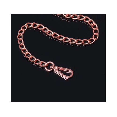 Pleasure Collection Black/Rose Gold Leash for BDSM