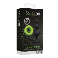 Plug Anal Glow in the Dark Ouch con Anillo para el Pene