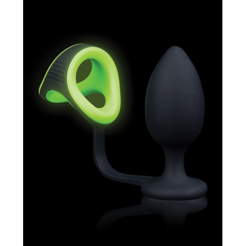 Shots Ouch Butt Plug Cock Ring Ball Strap Glow in Dark